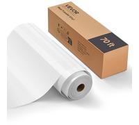 VEVOR Heat Transfer Vinyl, 304.8 x 21336mm, Glossy White HTV Iron on Vinyl Roll, Easy to Cut and Weed, Strong Adhesion, Compatible with Cutting Machines, for Various Materials, T-shirts, Pillows, Hats