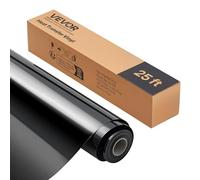 VEVOR Heat Transfer Vinyl, 304.8 x 7260mm, Glossy Black HTV Iron on Vinyl Roll, Easy to Cut and Weed, Strong Adhesion, Compatible with Cutting Machines, for Various Materials, T-shirts, Pillows, Hats