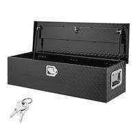 VEVOR Heavy Duty Aluminum Truck Bed Tool Box, Diamond Plate Tool Box with Side Handle and Lock Keys, Storage Tool Box Chest Box Organizer for Pickup, Truck Bed, RV, Trailer, 39"x13"x10", Black