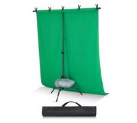 VEVOR Backdrop Stand, 5 x 6.5 ft Adjustable Photo Backdrop Stand Kit, Portable Background Backdrop Stand with 3 Crossbars, Heavy Duty Projector Screen Stand, for Wedding, Photo Video Studio & Party
