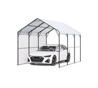 VEVOR Heavy Duty Metal Carport, 10' x 15' Outdoor Carport with Galvanized Steel Frame & Roof, Car Tent Garage Shade with Removable Sidewalls, Multi-Us