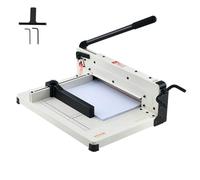 VEVOR Heavy Duty Paper Cutter, 12" Industrial Commercial Guillotine Paper Cutter for A4 Paper, 400 Sheet Capacity, Solid Steel Construction, Stack Paper Trimmer for Office Home School Shop, White