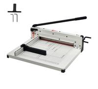 VEVOR Heavy Duty Paper Cutter, 17" Industrial Commercial Guillotine Paper Cutter for A3 Paper, 400 Sheet Capacity, Solid Steel Construction, Stack Paper Trimmer for Office Home School Shop, White