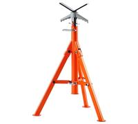 VEVOR Pipe Stand, 2500LBS Heavy Duty Pipe Jack Stands, 27.2"-52" Height Adjustable V Head Pipe Stand, 45# Steel Folding Jack Stand for 1/2-12 inches Pipes