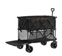 Vevor Heavy-Duty Quick-Fold Trolley 400L All-Terrain Wheels 450 Lb Capacity Double-Decker Configurable Space Wagon Cart