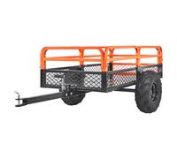 VEVOR Heavy Duty Steel ATV Dump Trailer, 680 kg Load Capacity 0.43 Cubic Meter, Tow Behind Dump Cart Garden Trailer, with Removable Sides and 2 Tires,