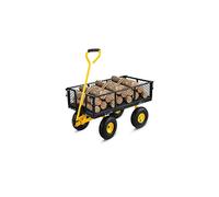 VEVOR Heavy Duty Steel Garden Cart 900 LBS Garden Wagon Carts Outdoor Yard Utility Wagon with Steel Mesh Removable Sides and 10"""" Wheels