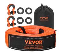 VEVOR Heavy Duty Tow Strap Recovery Kit 3 in x 30 ft (MBS-36,000 lbs) Tree Saver Winch Strap, Triple Reinforced Loop & Protective Sleeves & Storage Bag, 3/4" D-Ring Shackles, for Truck Jeep SUV ATV