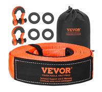 VEVOR Heavy Duty Tow Strap Recovery Kit 3 in x 30 ft (MBS-36,000 lbs) Tree Saver Winch Strap, Triple Reinforced Loop & Protective Sleeves & Storage Bag, 3/4" D-Ring Shackles, for Truck Jeep SUV ATV