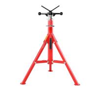 VEVOR Heavy-Duty V-Head Pipe Stand for 1/8"-12" Pipes Supporting | 2500 lbs Load Capacity, 28-52" Height Adjustment, Folding & Portable Design, for Pipe Threading, Cutting, Grooving, Welding