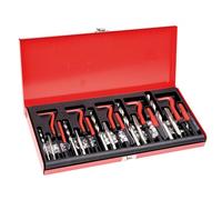 VEVOR Helicoil Thread Repair Kit, 166-Piece Metric HSS Drill Helicoil Repair Kit, M5 M6 M8 M10 M12 Heli Coil Rethreading Tool Kit with HSS Drill Bits Thread Inserts Taps Breakoff Installation Tools