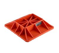 VEVOR High Lift Jack Base and Handle Keeper, 295 x 295 mm Off Road Jack Stand Base with 7000 Pound Capacity, Heavy-Duty Farm Jacks Support Stand for Most Jacks with 185 x 120 mm Base, Red