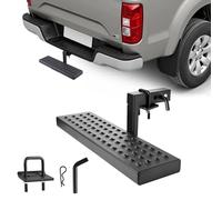 VEVOR Hitch Step for 2 Inch Receiver, Universal Rear Bumper Guard Protector with 350 LBS Load Capacity, Wide & Non-Slip Tow Hitch Step with Pin Kit and Stabilizer, Fit for Pickup, Trailer, Truck, SUV