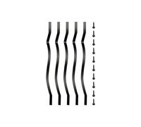Vevor HJLGY32.2525/24OOV0 32.25 x 1 in Metal Deck Balusters, Black - Pack of 26, Aluminum Alloy, Powder-Coated, Easy Install