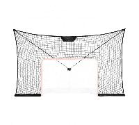 VEVOR Hockey Goal Backstop Net, Street Sports Netting, Portable Indoor Outdoor Training, 12x7 FT Large Size Target, Easy Assemble, Black (Goal Frame Not Included)
