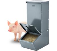 VEVOR Hog Feeder 2.2 Bushel Metal Double Door Pig Feeder Feeding up to 5 Hogs