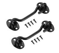 VEVOR Hook and Eye Gate Latch 2 Pack Barn Door Latch Hook with Mounting Screws Stainless Steel Hook and Eye Latch Hook Lock for Sliding Barn Door