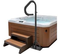 VEVOR Hot Tub Handrail, 360 Rotatable Spa Side Handrail with 48"-63" Adjustable Height, Rust-proof Aluminum Spa Step Hot Tub Hand Rail with Slide-Under Mount Base for Indoor & Outdoor, 600LBS Capacity