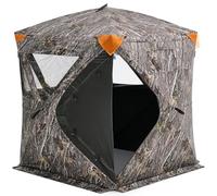 VEVOR Hunting Blind, 270° Ground Blind, 1-2 Person Pop Up Deer Blind for Hunting with Carrying Bag, Portable Resilient Hunting Tent, 3 Horizontal Windows for Turkey and Deer Hunting
