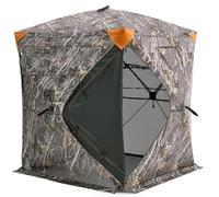 VEVOR Hunting Blind, 270° See Through Ground Blind, 1-2 Person Pop Up Deer Blind for Hunting with Carrying Bag, Portable Resilient Hunting Tent, One-Way See-Through Mesh for Turkey and Deer Hunting