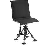 VEVOR Hunting Chair, 360° Silent Swivel, Foldable Portable Blind Chair, Heavy-Duty Steel Frame Ground Stool Seat, with Seat Cover, Anti-Sink Swivel Feet, Height Adjustable, 158 Kg Capacity for Fishing