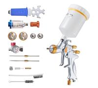 VEVOR HVLP Air Spray Gun, Gravity Feed Paint Sprayer Gun with 3 Nozzles (1.3/1.4/1.7mm), 600ml Capacity Auto Paint Sprayer with Air Regulator for Automotive Primers, Clear Coats & Topcoats