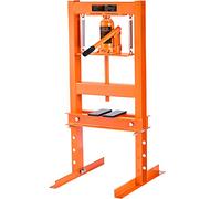 VEVOR Hydraulic, 6 Ton H-Frame Floor, Stamping Plates, Adjustable Working Table Height for Bending or Straightening Metal, Garages, or Homes Shop Press, Orange