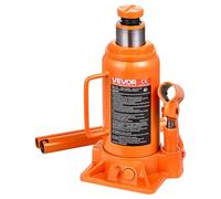VEVOR Hydraulic Bottle Jack, 12 Ton (26455.5 lbs) Capacity, 8.1-15.7 Inch Lifting Range, Heavy Duty Welded Bottle Jack for Car, SUV, Pickup, Auto Repair, House Lift and Agricultural Equipment, Orange