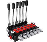 VEVOR Hydraulic Directional Control Valve, 6 Spool Hydraulic Spool Valve, 11 GPM Hydraulic Loader Valve, 3600 PSI Directional Control Valve, Hydraulic Valves and Controls for Tractors Loaders Tanks