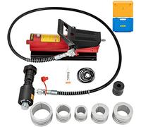 VEVOR Hydraulic Exhaust Pipe Expander, 1-5/8" to 4-1/4" Size, 10 T Pedal Pump Included with 4 Dies, 2 Storage Cases for Copper Aluminum Tubes in Car Repairing