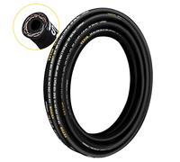 VEVOR Hydraulic Hose 3/8 inch x 50 ft, Coiled Hydraulic Hose 4800 PSI, Rubber Hydraulic Hose with 2 High-Tensile Steel Wire Braid, Bulk Hydraulic Hose -20℃ to 140℃, Hydraulic Oil Flexible Hose