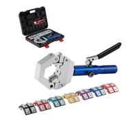 VEVOR Hydraulic Hose Crimper, Hydra-Krimp AC Hose Crimper Kit | with 7 Dies Snap-On, Integral Manual Hydraulic A/C Hoses Crimping Tool Automotive&Air Conditioning Repair - Carrying Case