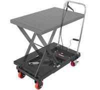 VEVOR Hydraulic Lift Table Cart 500 lbs Manual Scissor Lift Table 28.5" Black