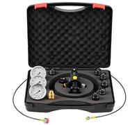 VEVOR Hydraulic Nitrogen Accumulator Charging Kit, All-in-One Nitrogen Fill Kit, Pressure Test System with 3 Gauges (1500, 4000, 6000 PSI), 6 Adapters Couplings, 1 Gas Hose, 1 Valve, 1 CGA580 Adapter
