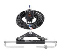 VEVOR Hydraulic Outboard Steering Kit, 150HP, Marine Boat Hydraulic Steering System, with Helm Pump Two-Way Lock Cylinder and 24 Feet Hydraulic Steering Hose, for Single Station Single-Engine Boats