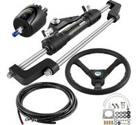 VEVOR Hydraulic Outboard Steering Kit 300HP, Hydraulic Steering Kit Helm Pump, Hydraulic Boat Steering Kit with 16 Feet Hydraulic Steering Hose for Bo