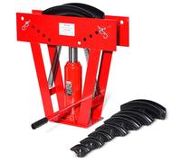 VEVOR Hydraulic Pipe Bender, 16 Ton Manual Copper Exhaust Pipe Bending Machine with 8 Dies (1/2" - 3") and 90-180° Adjustable Rollers, Heavy-Duty Pipe Tube Bender for Piping Railing Construction
