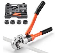 VEVOR Hydraulic Pipe Crimping Tool, PEX & Aluminum-Plastic Tube Fittings Crimper with U16 U20 U25 U32 Jaws & Carrying Case, Press Crimper Tool Kit for Plumbing Repairs & Installations