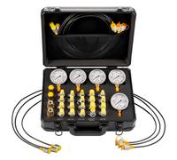 VEVOR Hydraulic Pressure Test Kit, 150/900/2300/6000/9000 PSI (10/60/160/400/600 Bar), Hydraulic Gauge Kit 5 Gauges 20 Couplings 4 Quick-Release Coupl