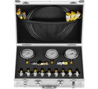 VEVOR Hydraulic Pressure Test Kit, 250/400/600bar, 3 Gauges 11 Test Couplings 3 Test Hoses, Excavator Hydraulic Test Gauge Set with Portable Carrying Case for Excavator Tractors Construction Machinery