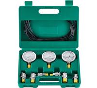 VEVOR Hydraulic Pressure Test Kit, 250/400/600bar, 3 Gauges 6 Test Couplings 3 Test Hoses, Excavator Hydraulic Test Gauge Set with Portable Carrying Case for Excavator Tractors Construction Machinery