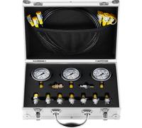 VEVOR Hydraulic Pressure Test Kit, 250/400/600bar, 3 Gauges 9 Test Couplings 3 Test Hoses, Excavator Hydraulic Test Gauge Set with Portable Carrying C