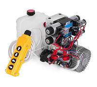 VEVOR Hydraulic Pump Double Acting Hydraulic Power Unit Double Solenoid Hydraulic Power Pack 12V DC Hydraulic Power Pump with 4.5Liter Reservoir for Dump Trailer Car Lifting