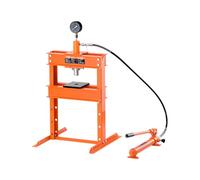 VEVOR Hydraulic Shop Press, 10 T H-Frame Shop Press with Press Plate & H-shaped Base, Stable Garage Floor Adjustable Hydraulic Press with Relief Valve, Fit for Bending, Straightening & Stamping