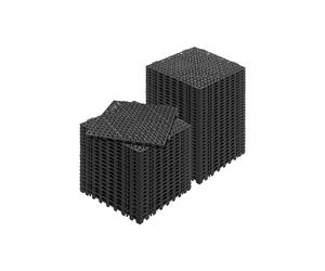 Vevor HZXSJDD1212Y2YO2XV0 12 x 12 in. Drainage Interlocking Tiles, Black - 50 Piece