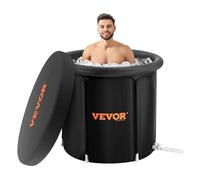 VEVOR Ice Bath Tub, 90 cm Long Cold Water Therapy Plunge Tub for Athletes, Portable Outdoor Ice Barrel Plunge Pool for Recovery, 370L Inflatable Folding Bathtub with Cover, Home Ice Pod for Adult