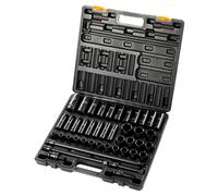 Impact Socket Set 1/2 Inch 43 Pcs Standard/Deep 9 to 30 MM 6-Point Extension Bar