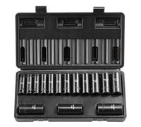 VEVOR Impact Sockets Set 15pcs 6-Point 3/8in Drive Bit Ratchet Tool Kit Case