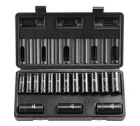 VEVOR Impact Sockets Set 15pcs 6-Point 3/8in Drive Bit Ratchet Tool Kit Case