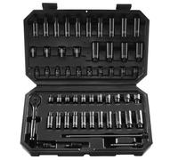 VEVOR 1/4" Drive Impact Socket Set, 55 Piece Deep & Shallow Socket Set SAE 5/32"-9/16" and Metric 4-15mm, 6 Point CR-V Alloy Steel for Auto Repair, Easy-to-Read Size Markings, Storage Case